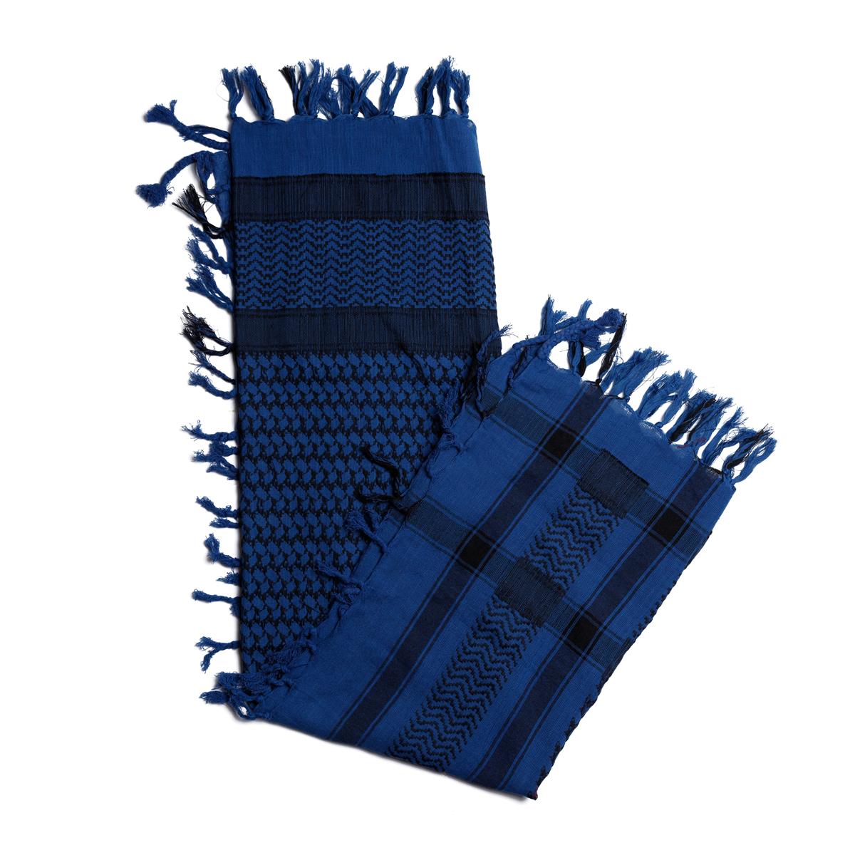 Palästinensertuch Shemagh Kufiya in Schwarz Blau - Wild-Clothing