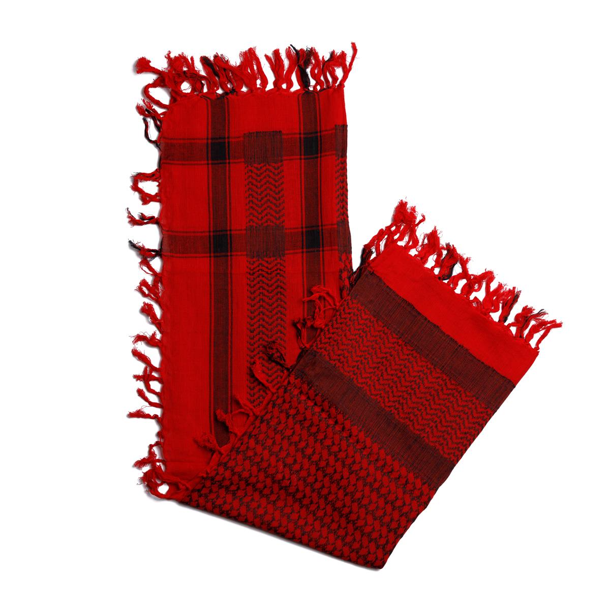 Palästinensertuch Shemagh Kufiya in Schwarz Rot - Wild-Clothing