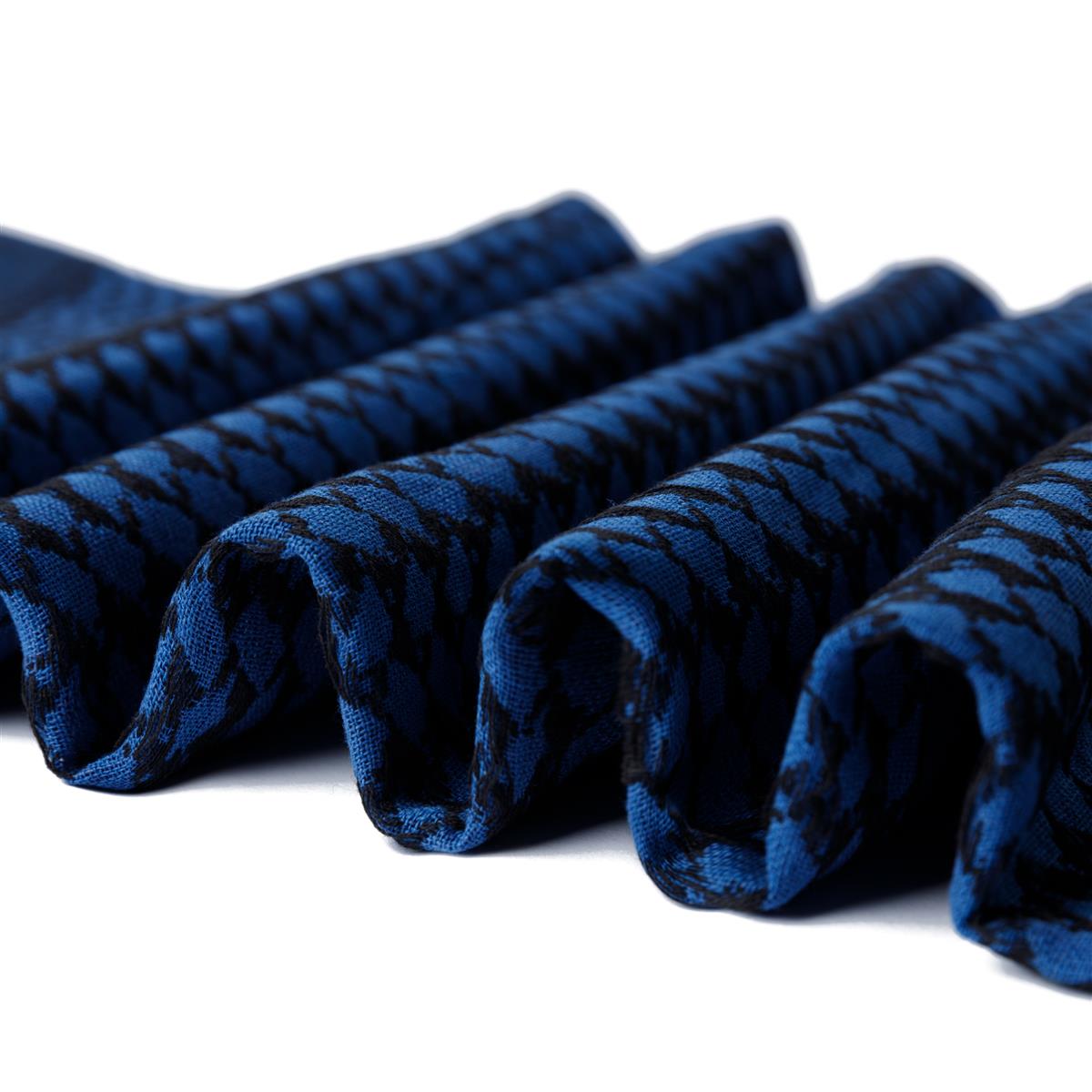 Palästinensertuch Shemagh Kufiya in Schwarz Blau - Wild-Clothing