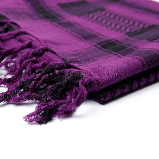 Palästinensertuch Shemagh Kufiya in Schwarz Lila - Wild-Clothing