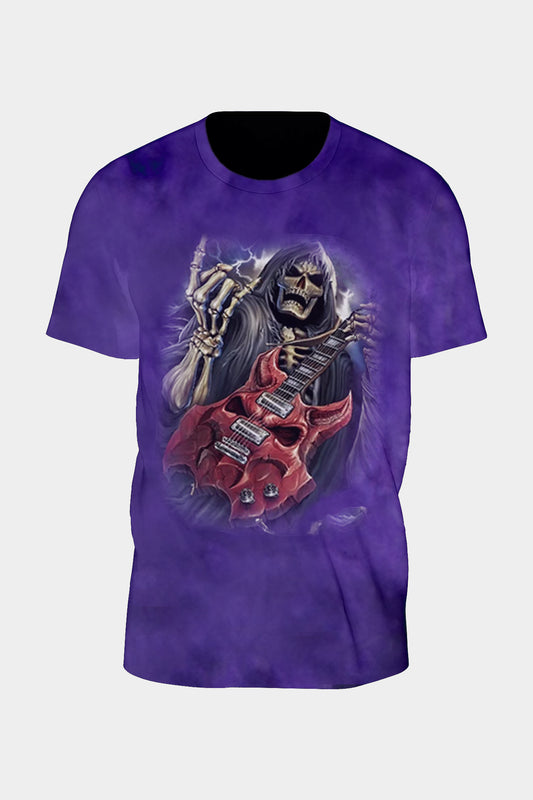 Tie-Dye Lila Rockstart Reaper T-Shirt - Wild-Clothing