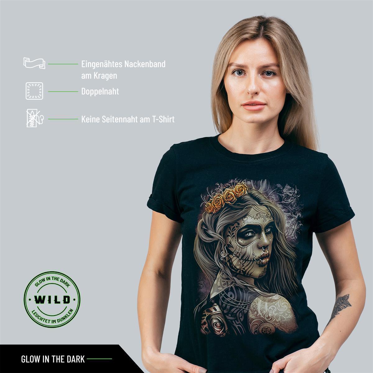Dunkle Prinzessin mit Piercings und Tattoo T-Shirt - Wild-Clothing