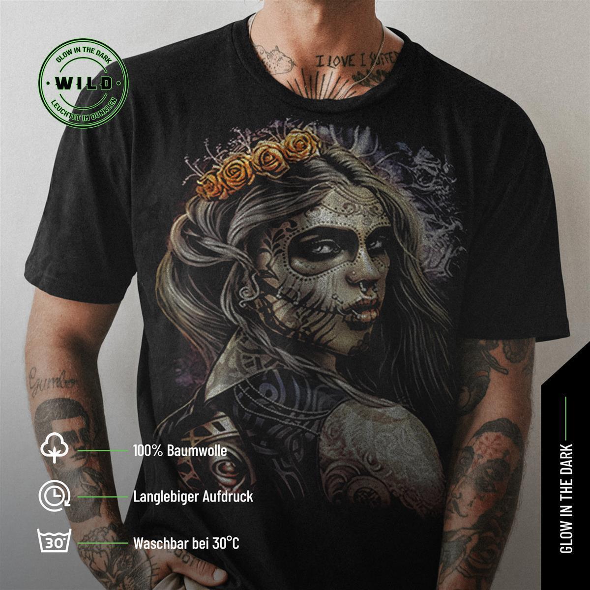 Dunkle Prinzessin mit Piercings und Tattoo T-Shirt - Wild-Clothing