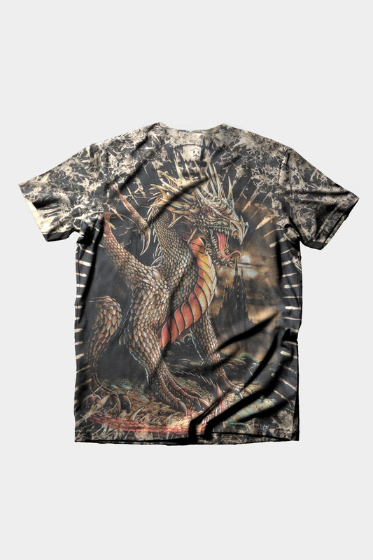 Tie-Dye mit Drachen e T-Shirt - Wild-Clothing