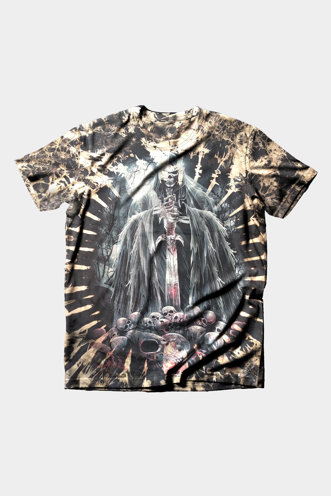 Tie-Dye mit reaper Krieger T-Shirt - Wild-Clothing