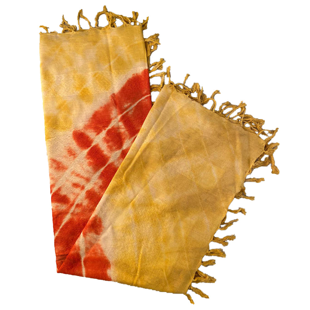 Palästinensertuch Shemagh Kufiya in Orange Gelb Tie Dye - Wild-Clothing