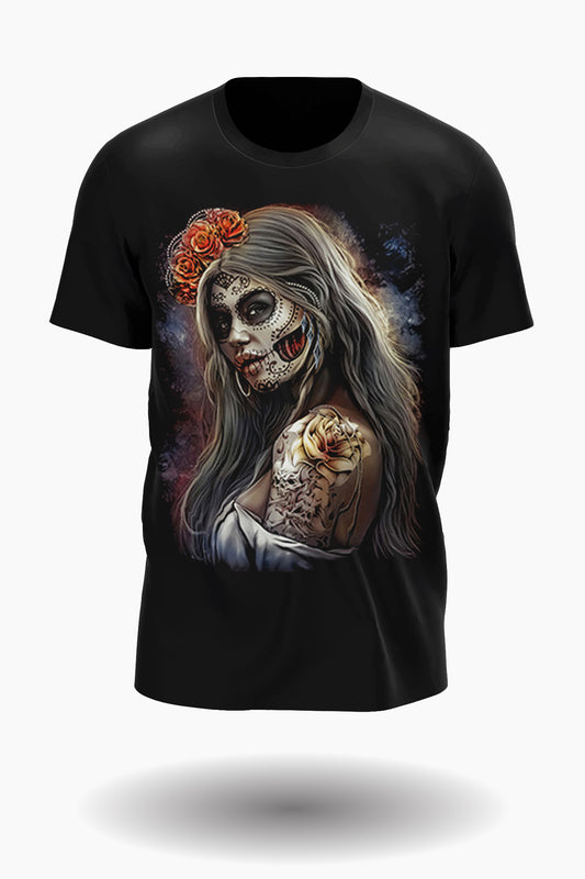 Dunkle Prinzessin mit Tattoo-Style T-Shirt - Wild-Clothing