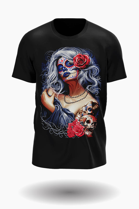 La Catrina mit Totenkopf T-Shirt - Wild-Clothing