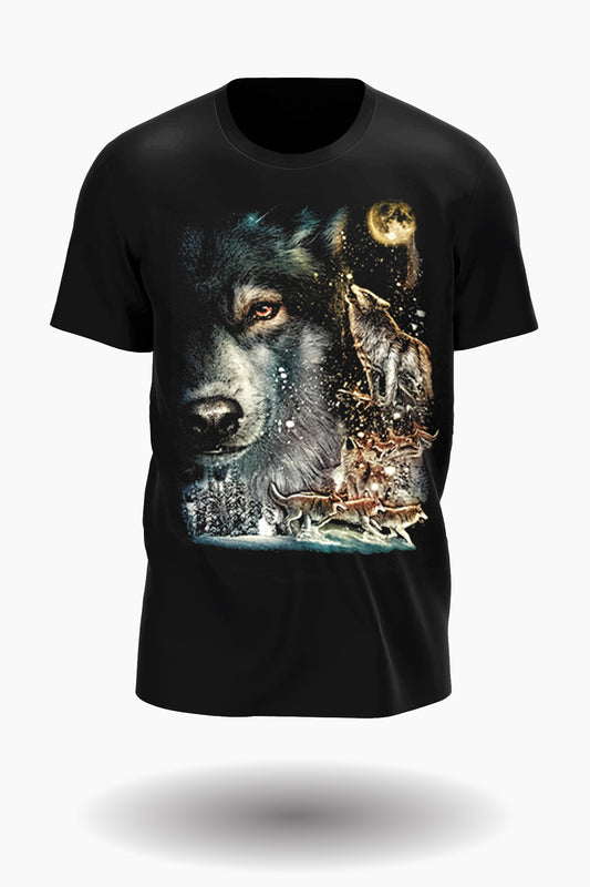 Wolfsrudel im Schnee Kinder T-Shirt - Wild-Clothing