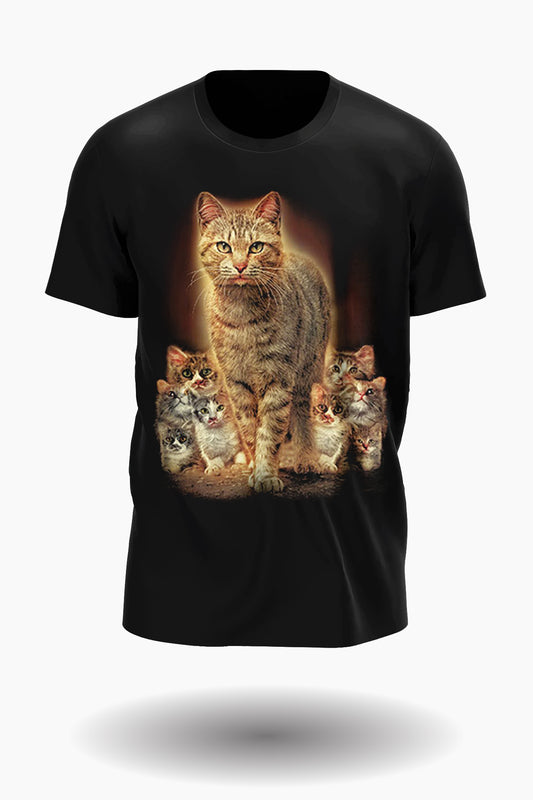 Katzen Familie Kinder T-Shirt - Wild-Clothing