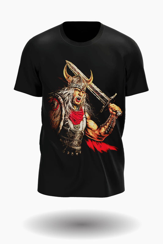 Wikinger mit Schwert T-Shirt - Wild-Clothing
