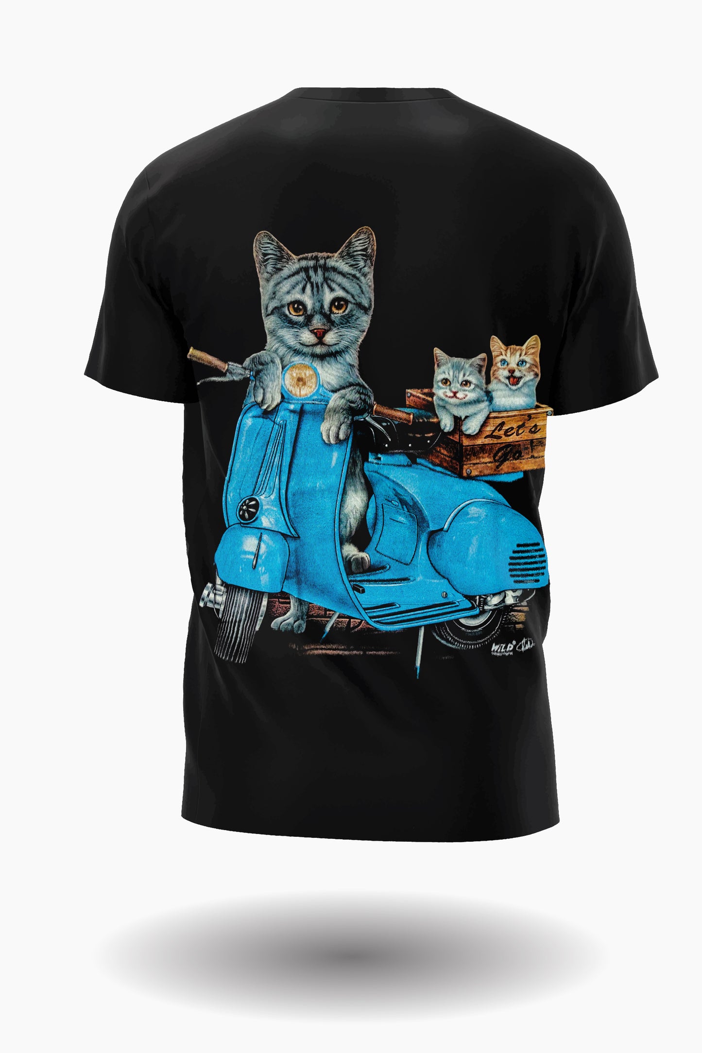 Katzen Biker T-Shirt - Wild-Clothing