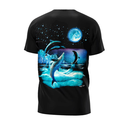 Delphine bei Vollmond - Wild-Clothing