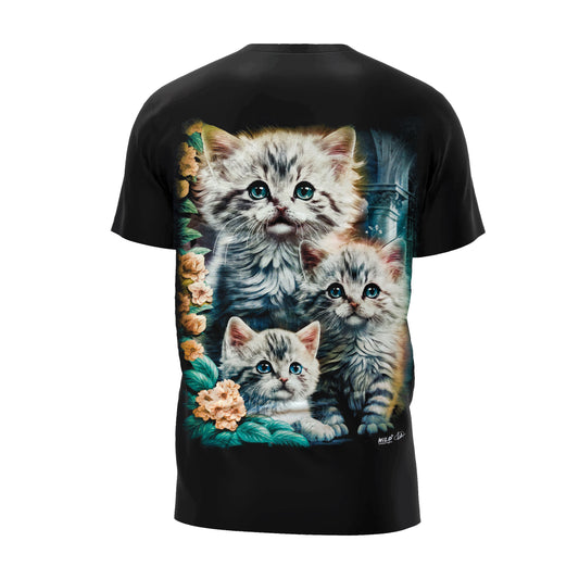 Drei Katzen mit Blumen - Wild-Clothing