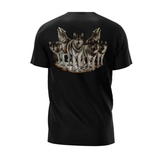 Zweit Wölfe bei Nacht - Wild-Clothing