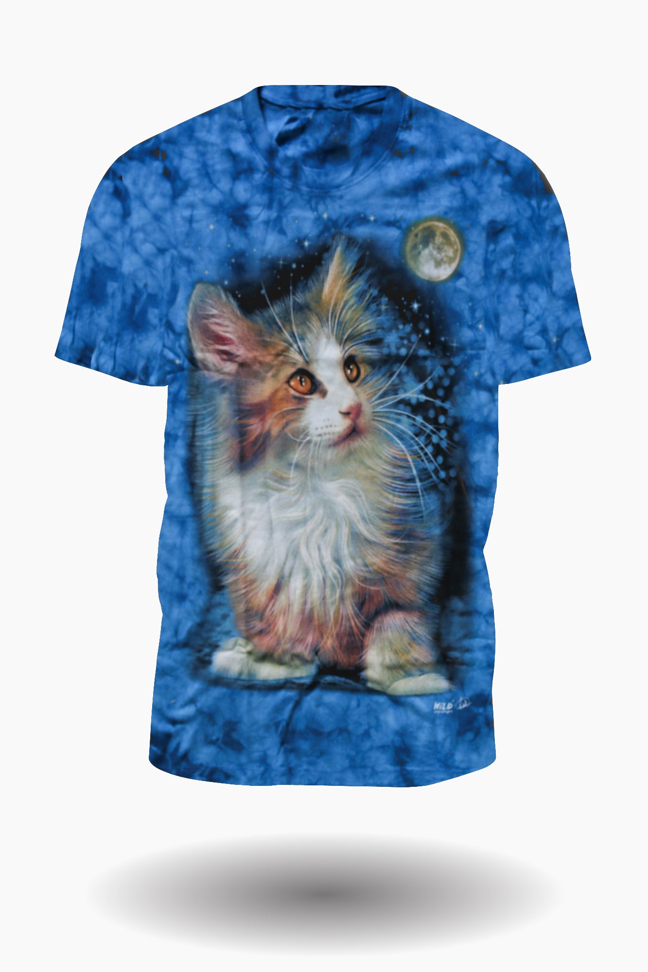 Mize Katze Tie Dye T-Shirt Blau - Wild-Clothing