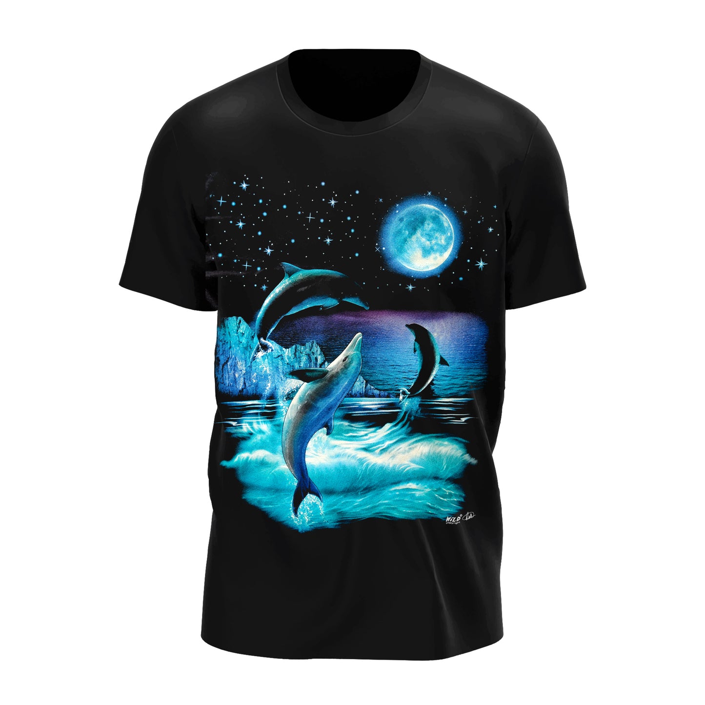 Delphine bei Vollmond - Wild-Clothing