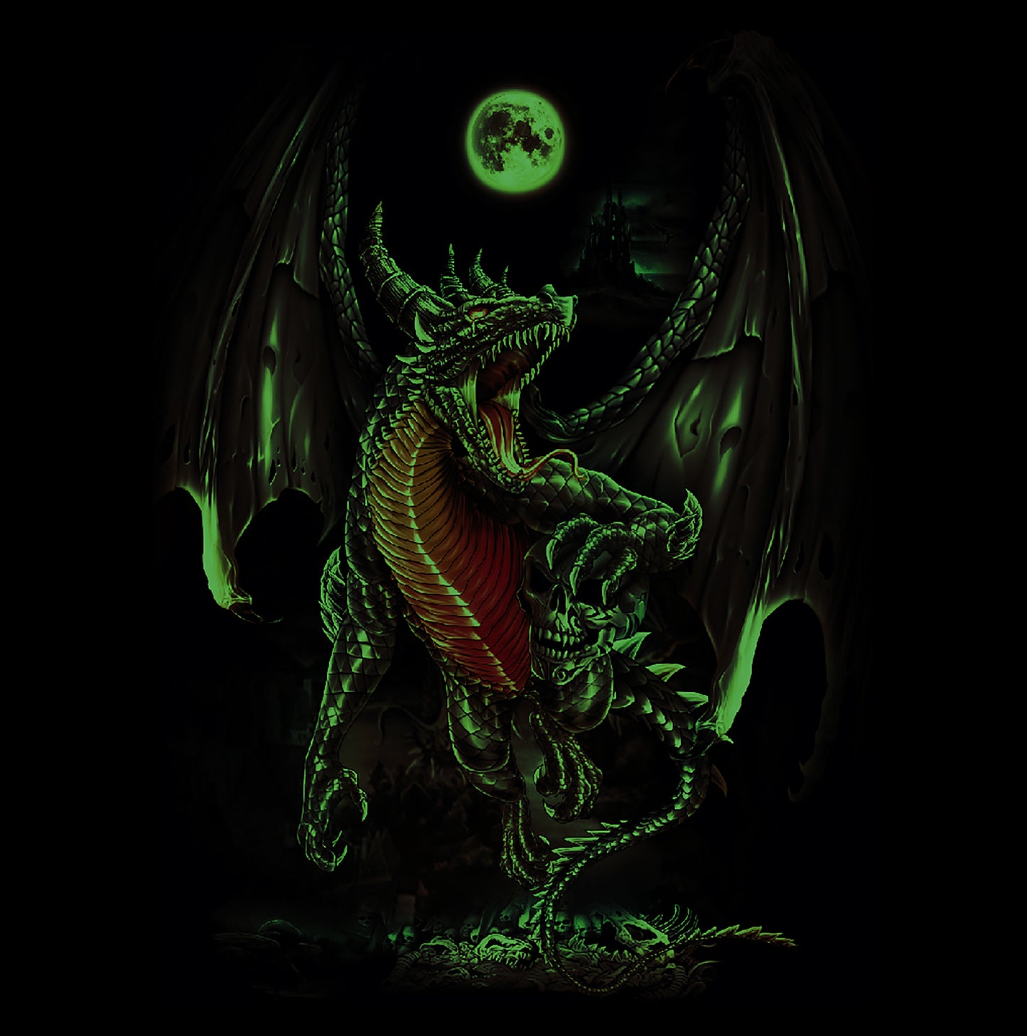 Drachen in der Vollmondnacht T-Shirt