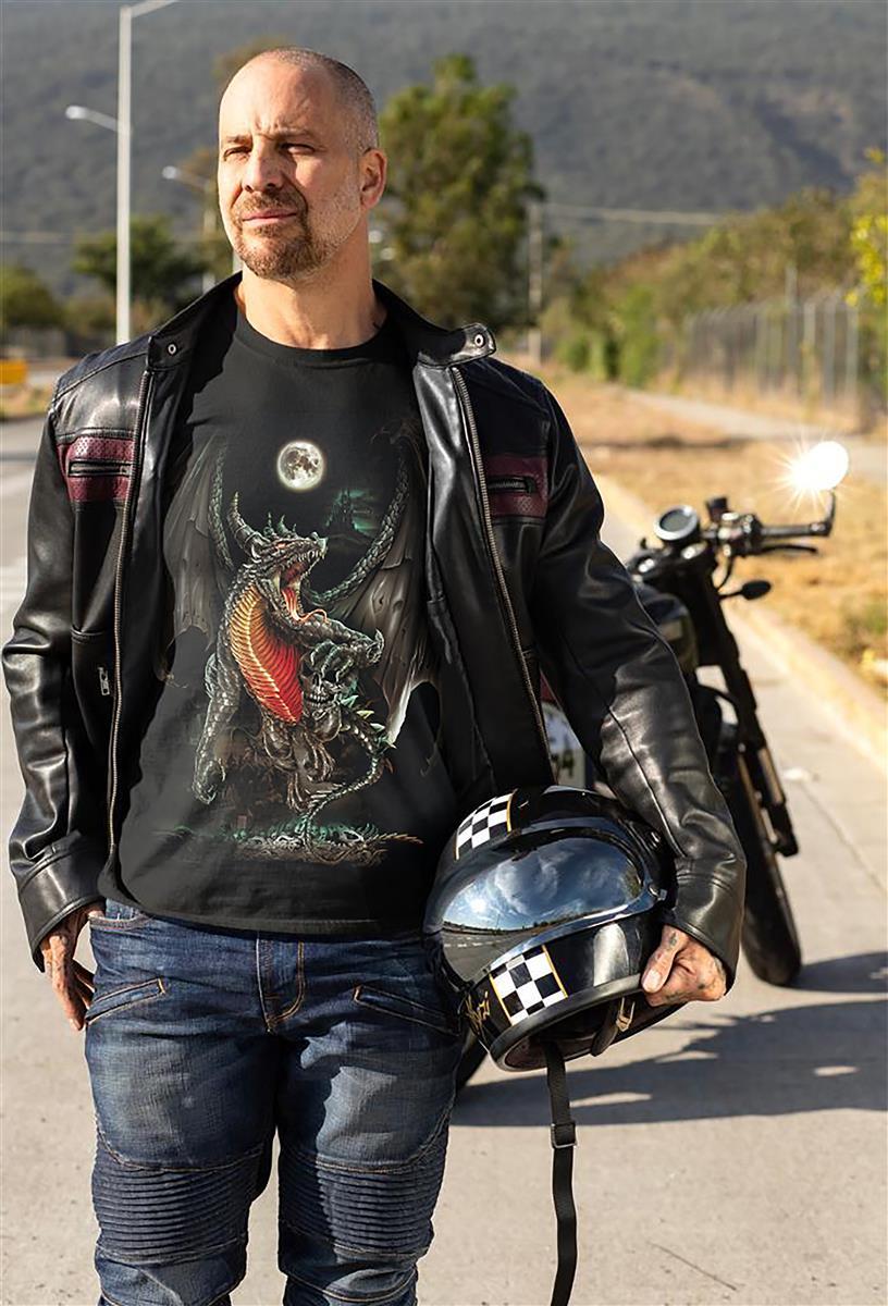 Drachen in der Vollmondnacht T-Shirt