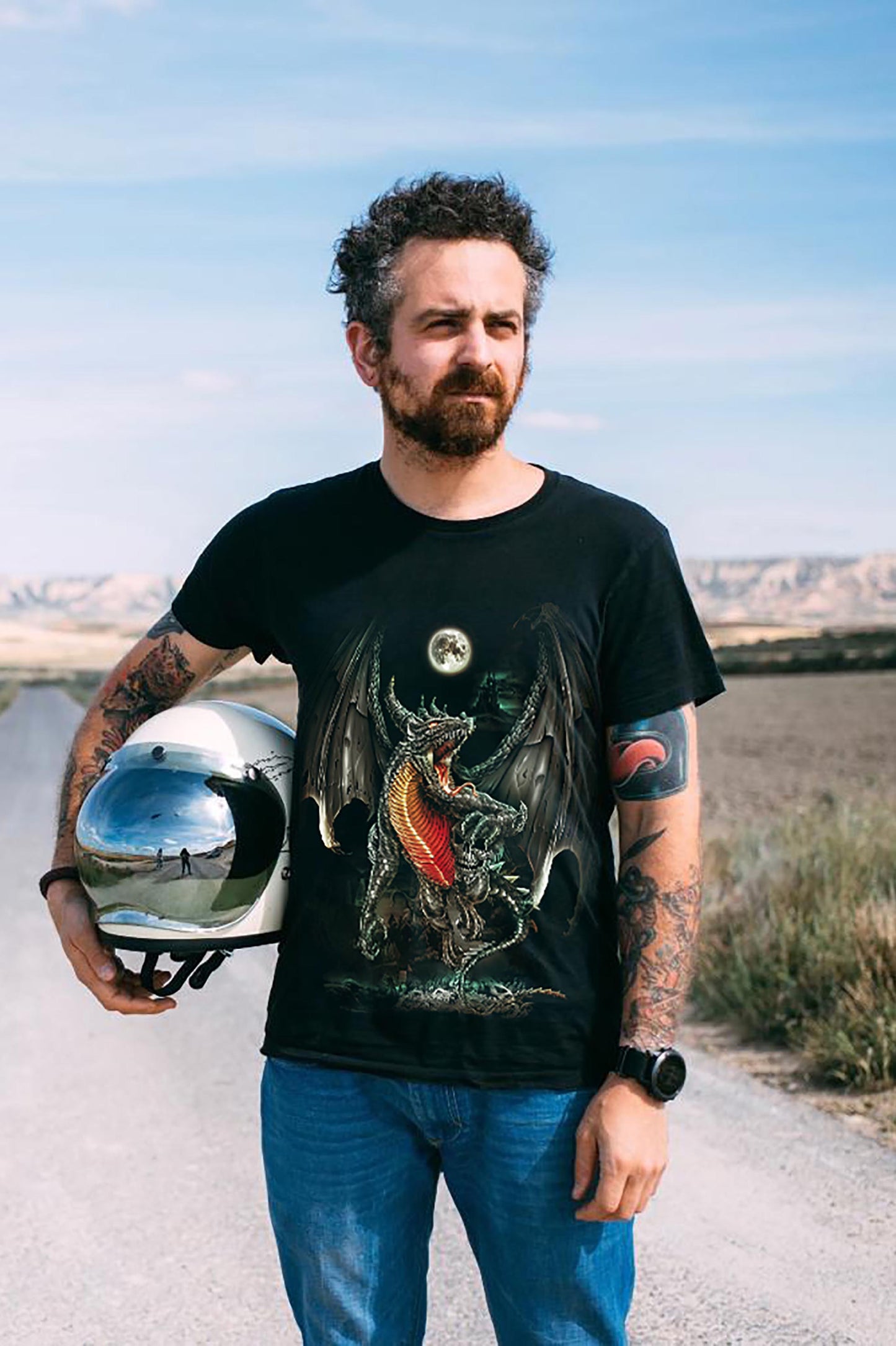 Drachen in der Vollmondnacht T-Shirt