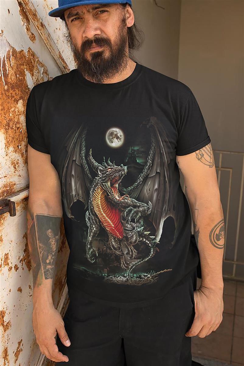 Drachen in der Vollmondnacht T-Shirt