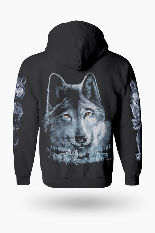 Wild Clothing Grauer Wolf Hoodie