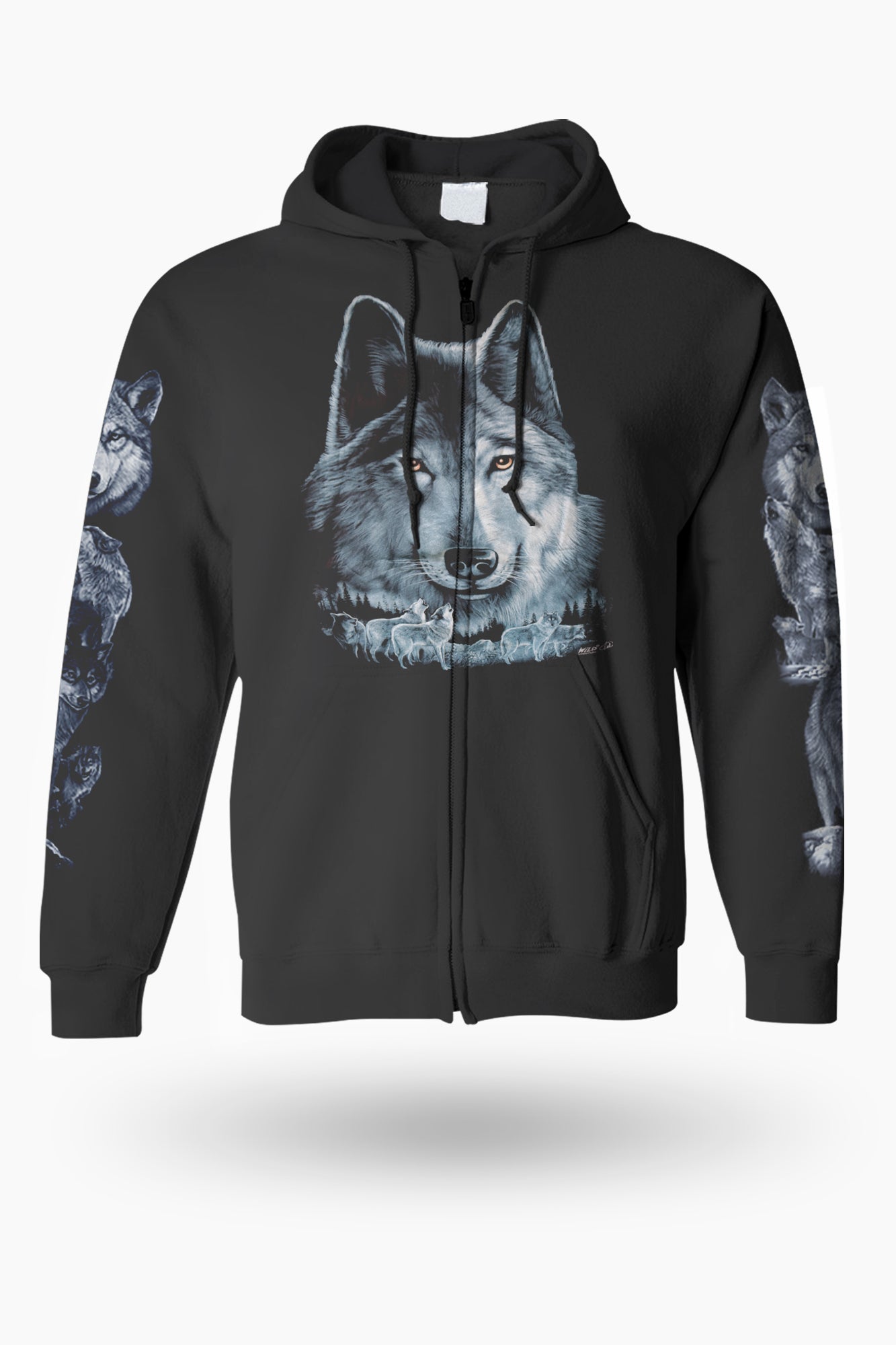Wild Clothing Grauer Wolf Hoodie