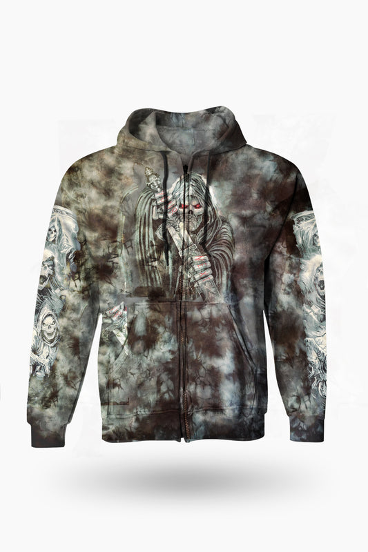 Wild Clothing Skeleton with sword full print Hoodie - Wild-Clothing