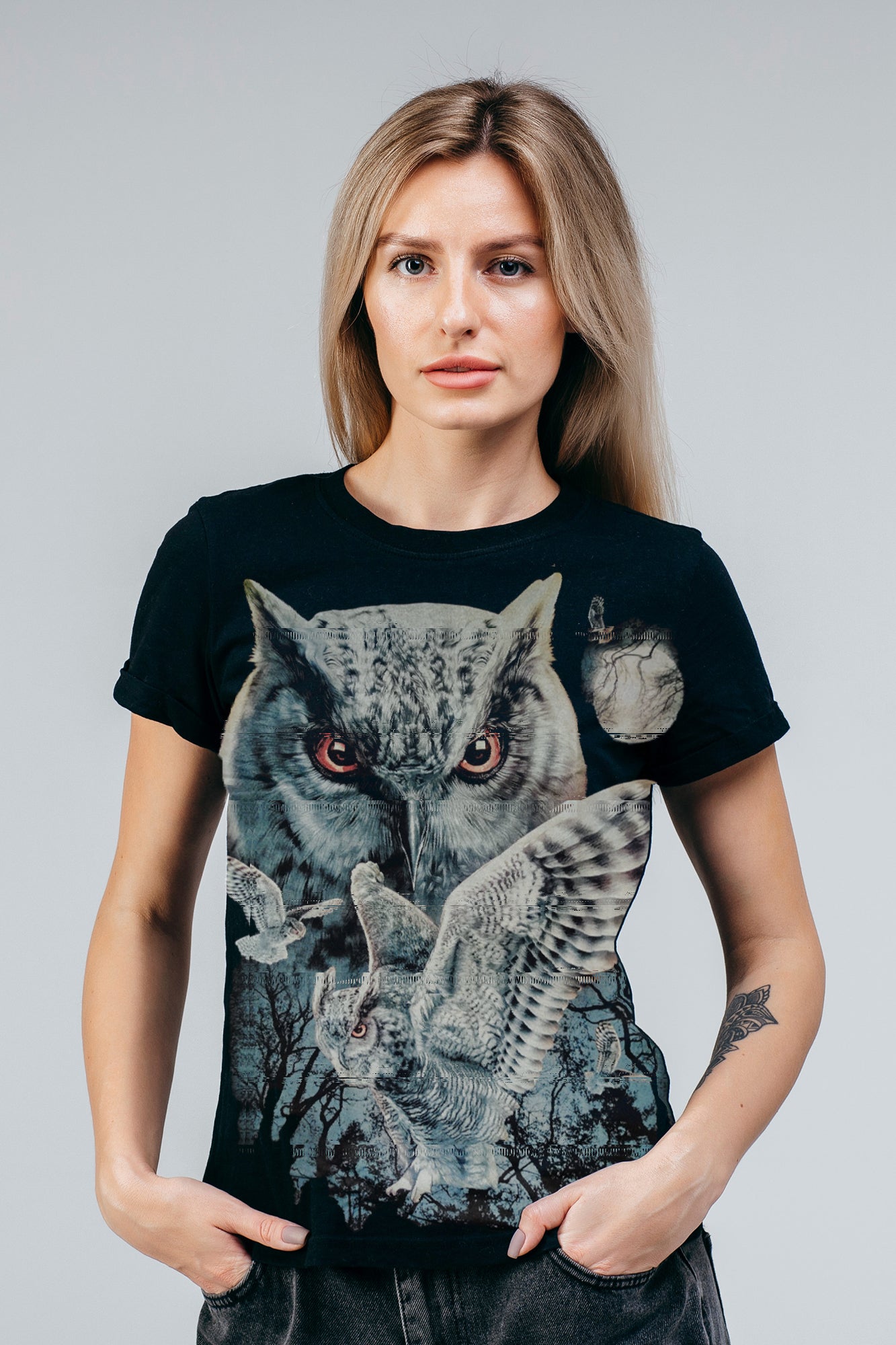Schnee Eulen T-Shirt - Wild-Clothing