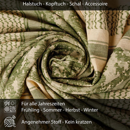Palästinensertuch Shemagh Kufiya in Camo Sandfarbe - Wild-Clothing