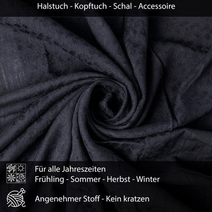 Palästinensertuch Shemagh Kufiya in Schwarz Schwarz - Wild-Clothing