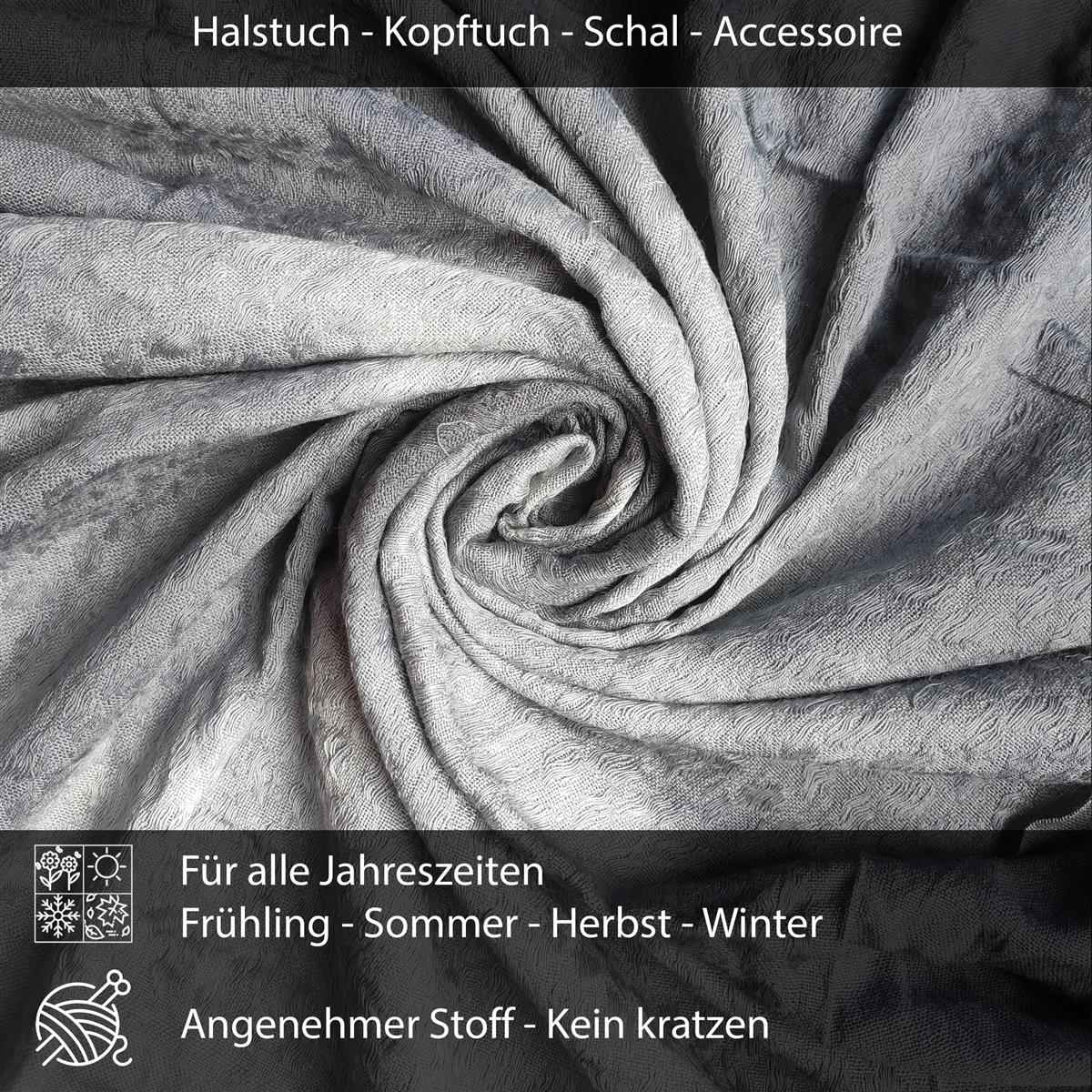 Palästinensertuch Shemagh Kufiya in Grau Tie Dye - Wild-Clothing