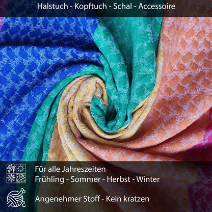 Palästinensertuch Shemagh Kufiya in Regenbogen - Wild-Clothing