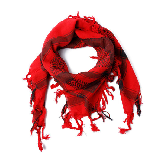 Palästinensertuch Shemagh Kufiya in Schwarz Rot - Wild-Clothing