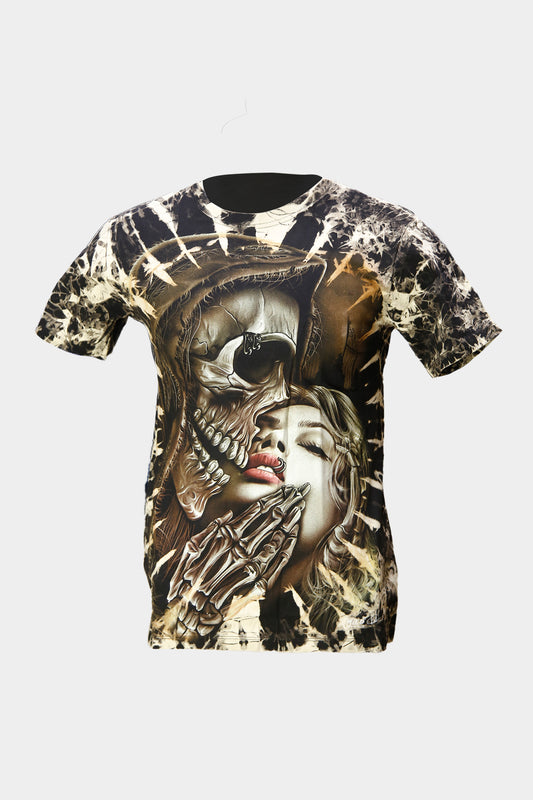 Tie-Dye Kiss of death Reaper Tie-Die T-Shirt - Wild-Clothing