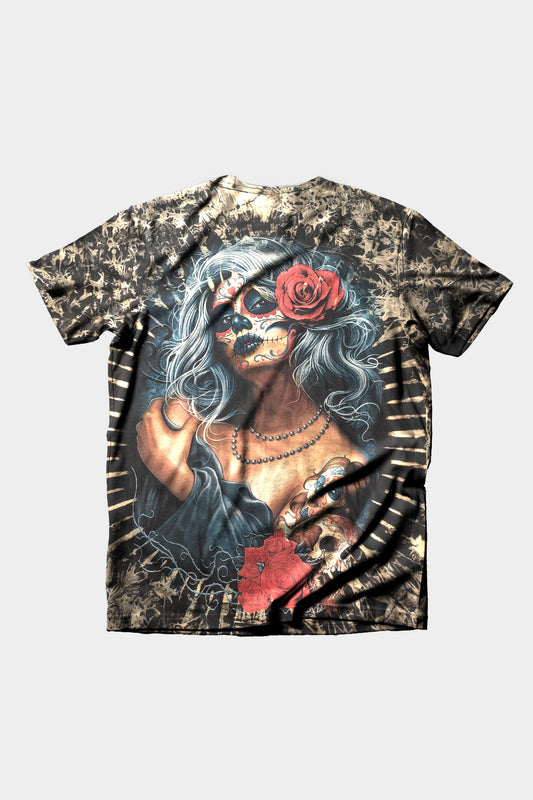 Tie-Dye mit Tag des Todes La Catrina T-Shirt