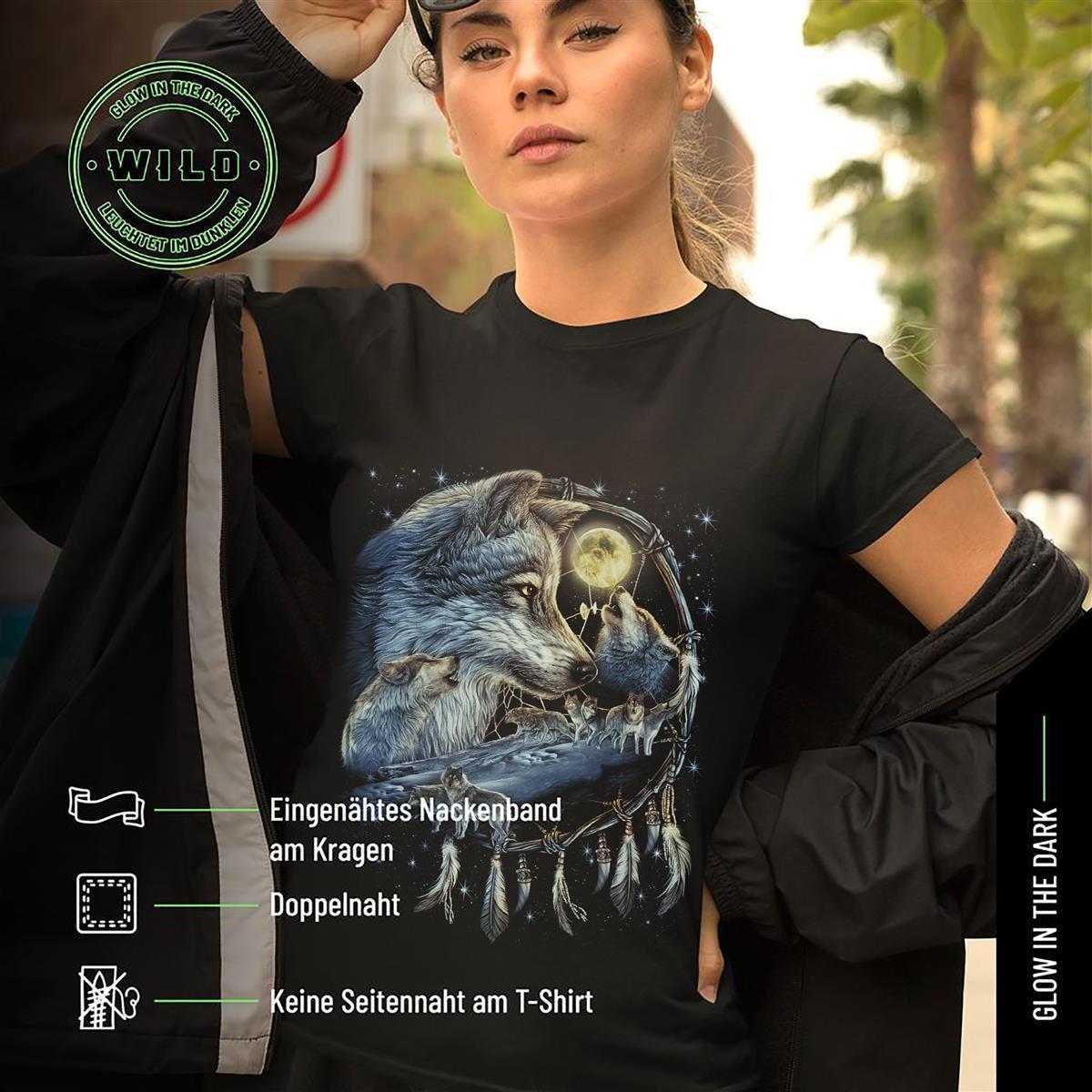 Wolf in Traumfänger T-Shirt - Wild-Clothing