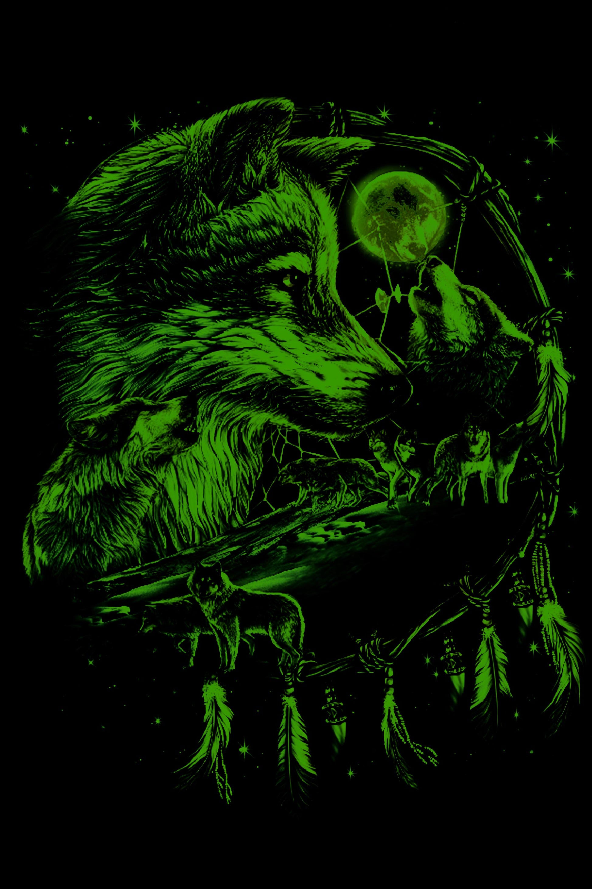 Wolf in Traumfänger T-Shirt - Wild-Clothing
