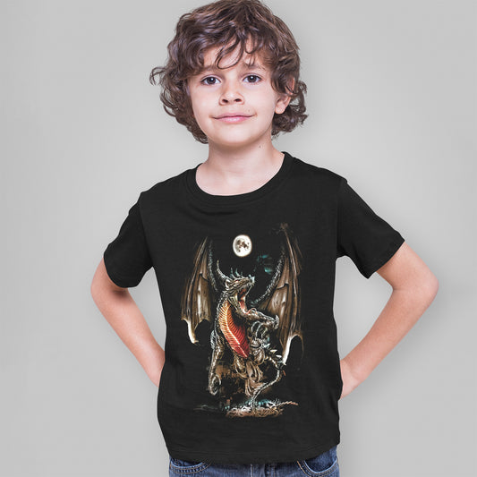 Skull Dragon Kinder T-Shirt - Wild-Clothing