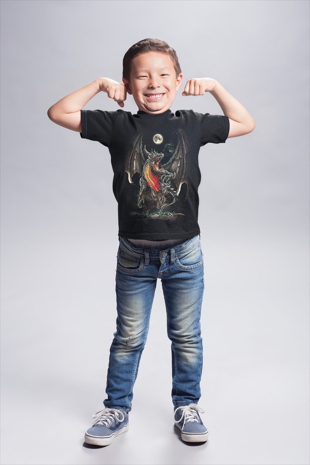 Skull Dragon Kinder T-Shirt - Wild-Clothing