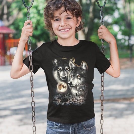 Wolfsrudel Kinder T-Shirt - Wild-Clothing