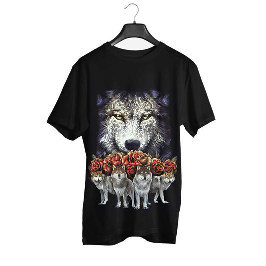 Wölfen mit Roses Kinder T-Shirt - Wild-Clothing