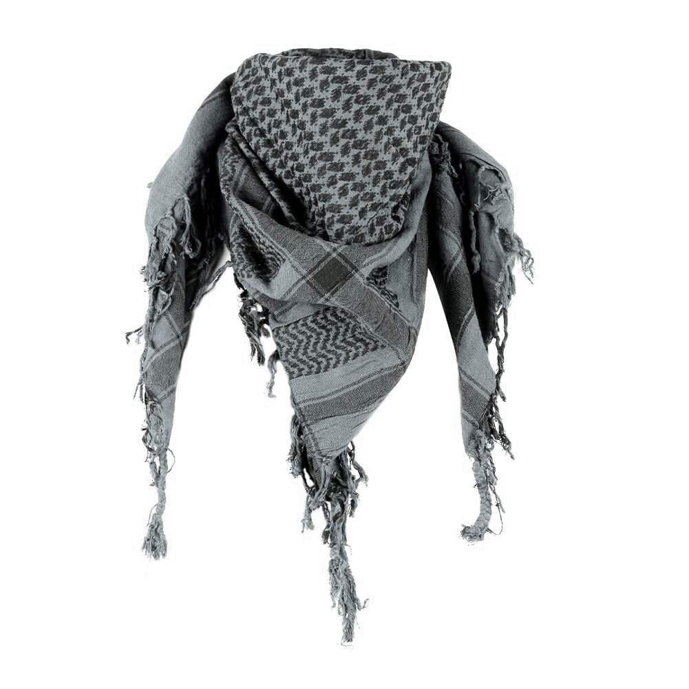 Palästinensertuch Shemagh Kufiya in Grau Schwarz - Wild-Clothing