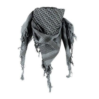 Palästinensertuch Shemagh Kufiya in Grau Schwarz - Wild-Clothing