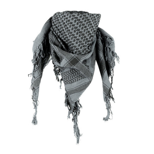 Palästinensertuch Shemagh Kufiya in Grau Schwarz - Wild-Clothing