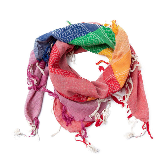 Palästinensertuch Shemagh Kufiya in Regenbogen - Wild-Clothing