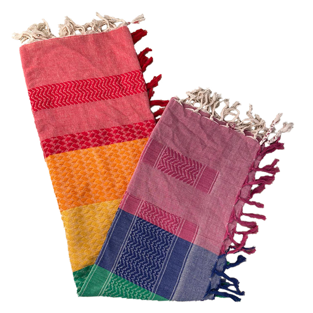 Palästinensertuch Shemagh Kufiya in Regenbogen - Wild-Clothing