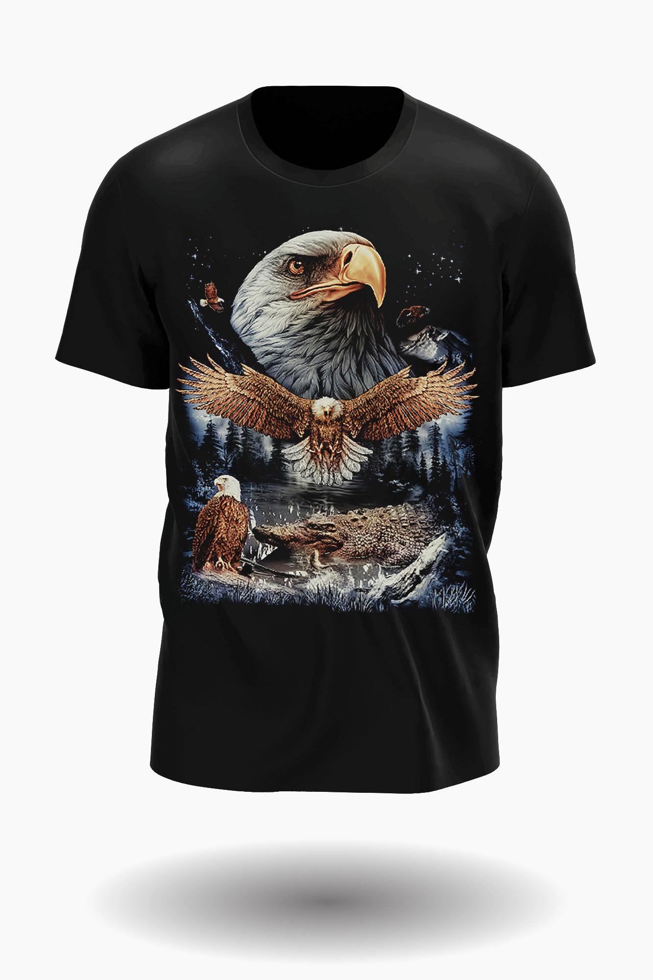 Adler und Alligator T-Shirt - Wild-Clothing