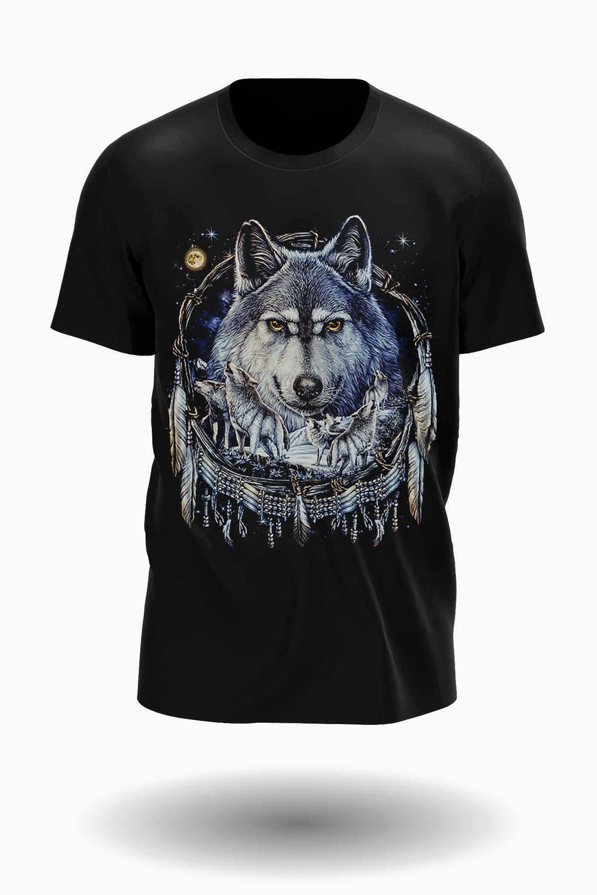 Wolf und Traumfänger T-Shirt - Wild-Clothing