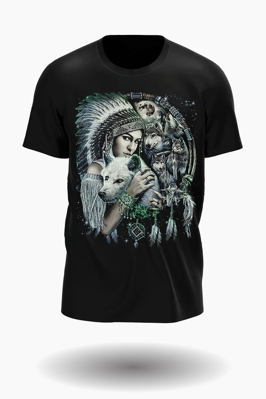 Wolf und Traumfänger T-Shirt